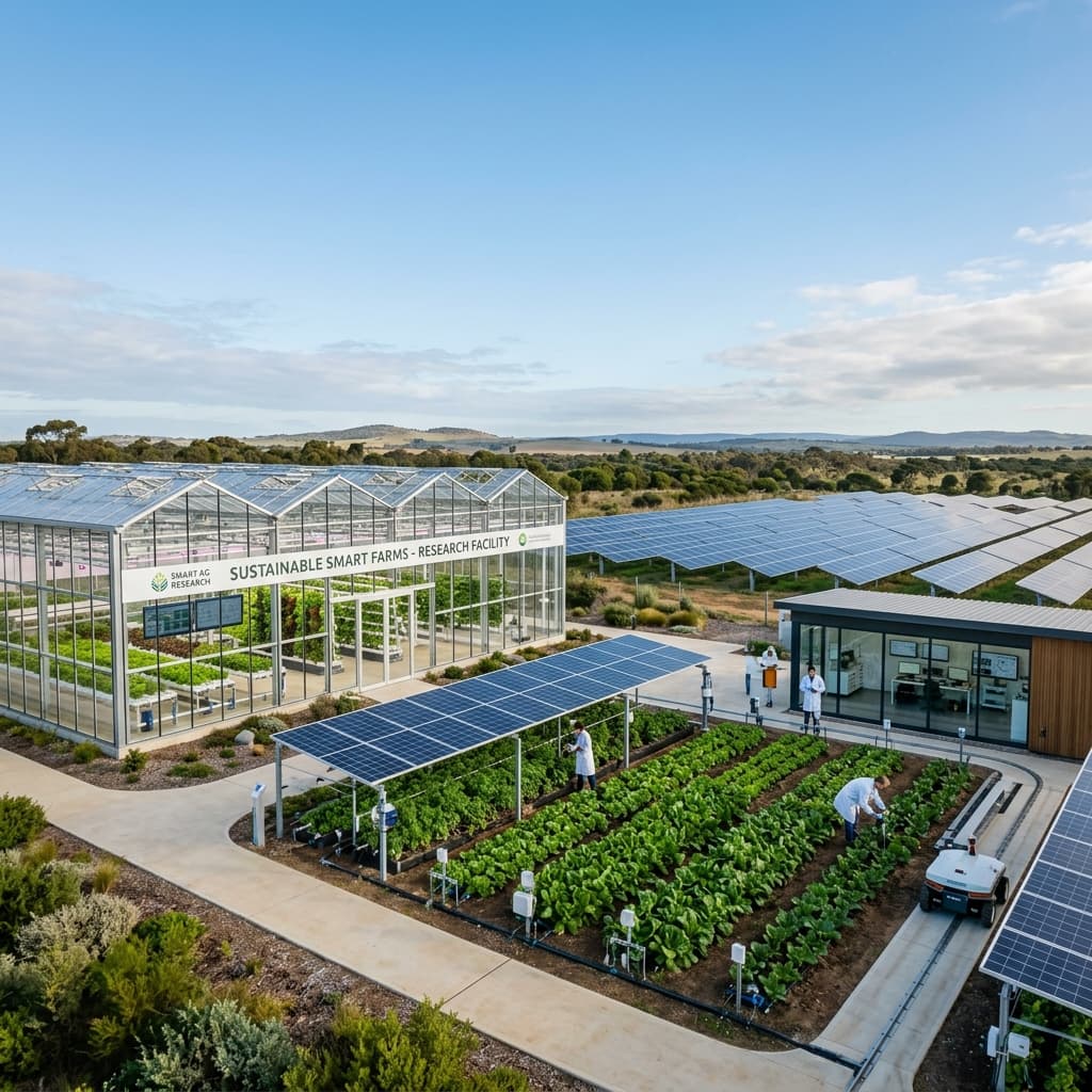 Sustainable integrated smart farming background
